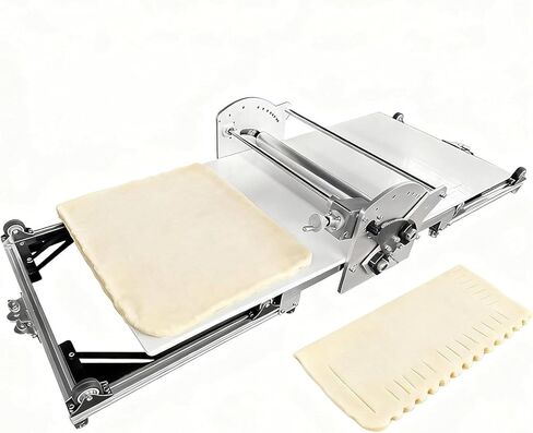 أسطوانة العجين التجارية بسمك قابل للتعديل، آلة أسطوانة العجين القابلة للطي، إعدادات سمك قابلة للتعديل 0.08 بوصة - 1.18 بوصة، للمعجنات المنتفخة والفوندان in Kuwait