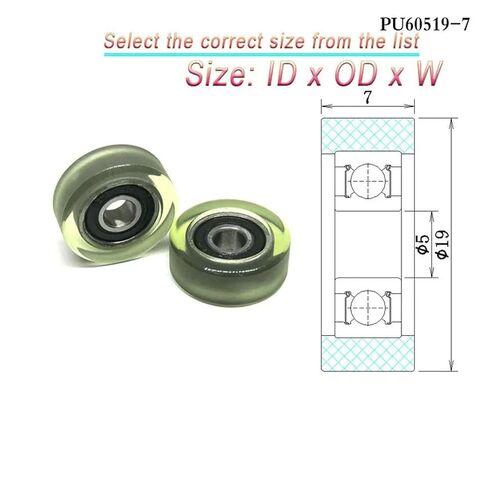 PU Coated Roller 1pcs Polyurethane Small Pulley Wheel Diameter PU Coated Roller with 605 Bearing Plastic Bearing(PU62522-5 5x22x5mm) in Saudi Arabia