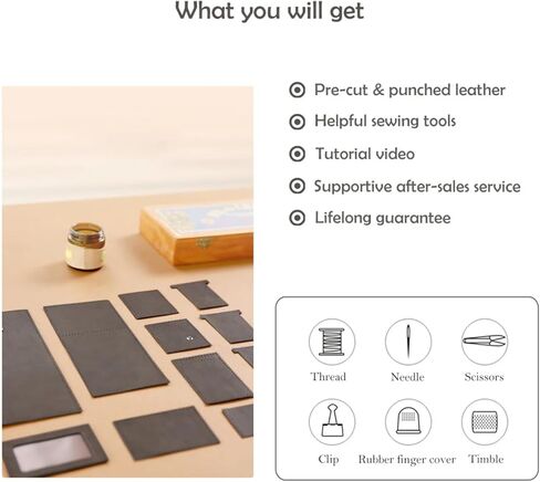 Bopsewing DIY Bag Kit Bag Bag for Women ، DIY Leather Bag Kit ، DIY Crossbody Counter Bag مع مجموعة خياطة ، مجموعة حقيبة مصنوعة يدويًا لأمي صديقة عيد الميلاد هدية عيد الميلاد (أسود) in Kuwait