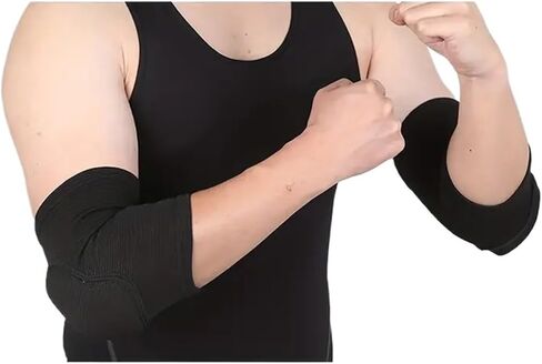 مستشعر سرعة العجلة، دعامات الكوع القابلة للتنفس، وسادة كوع إسفنجية سميكة، أكمام مضغوطة، كرة الطائرة الرياضية، كرة السلة، مستشعر سرعة العجلات الأمامية (19، XS (45-50 كجم)) in Kuwait