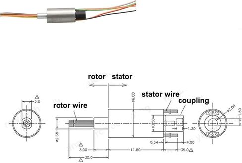 1 piece 6mm Diameter Coupling Slip Ring 5 Channels 6 Channels 1A(5CH) in Saudi Arabia