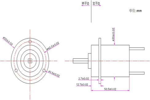 Cap-Type high Current Conductive Slip Ring Outer Diameter 35mm 3-Way 60A in Saudi Arabia