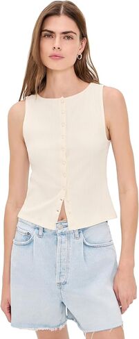 Madewell Womens Textured Vest W/Shank Buttons in Saudi Arabia