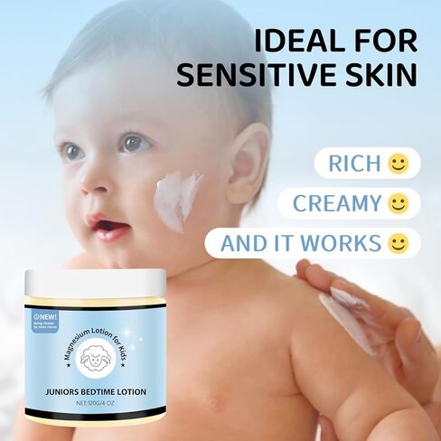 2026 لوشن مغنيسيوم للأطفال - لوشن عضوي للأطفال - راحة مهدئة واسترخاء - كريم مغنيسيوم موضعي يهدئ الأطفال في وقت النوم والليل - بدون الميلاتونين (4 أونصة) in Kuwait