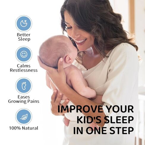 2026 لوشن مغنيسيوم للأطفال - لوشن عضوي للأطفال - راحة مهدئة واسترخاء - كريم مغنيسيوم موضعي يهدئ الأطفال في وقت النوم والليل - بدون الميلاتونين (4 أونصة) in Kuwait