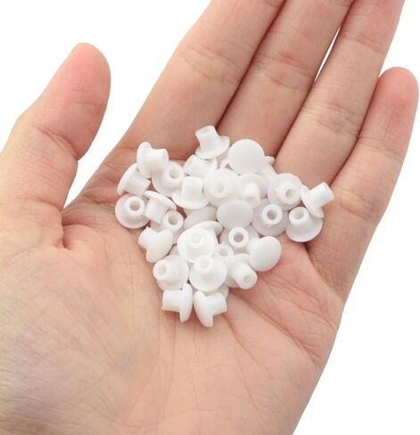 550 قطعة 3/16 بوصة زر دائري من البلاستيك ثقب المقابس خزانة الأثاث الرف غطاء ثقب الحفر المقابس للأقواس أرفف الكتب خزانة لوحة ثقب الأغطية الزخرفية الأبيض in Kuwait