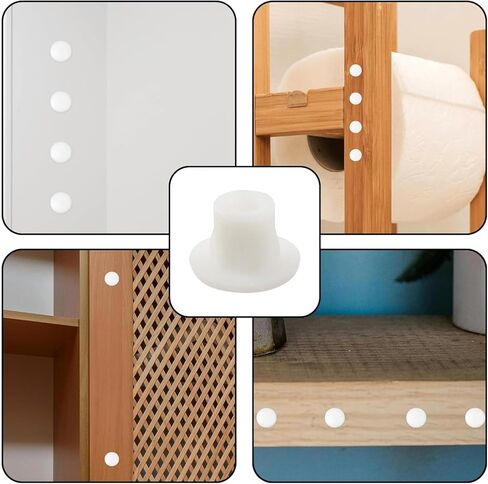 550 قطعة 3/16 بوصة زر دائري من البلاستيك ثقب المقابس خزانة الأثاث الرف غطاء ثقب الحفر المقابس للأقواس أرفف الكتب خزانة لوحة ثقب الأغطية الزخرفية الأبيض in Kuwait