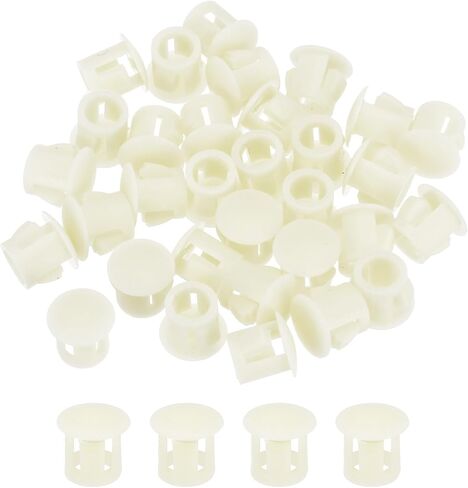 MECCANIXITY 32PCS 7mm(9/32") Beige Plastic Hole Plugs, Flush Type Panel Hole Plugs Insert End Caps for Locking Hole Tubes Furniture Cabinet in Saudi Arabia