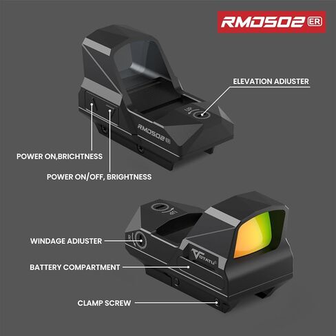 VOTATU RMD502-ER منظر نقطة حمراء اهتز مستيقظا جهاز الرؤية العاكس 2 MOA Dot 68 MOA Circle 1x30mm نطاق نقطة حمراء مع جبل Picatinny in Saudi Arabia