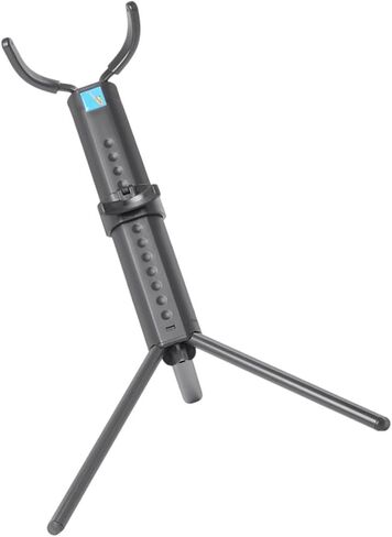Portable Foldable Tenor Saxophone Stand Rack Black with Blue Case, Practical Saxophone Accessory Holder for Storage and Display in Saudi Arabia