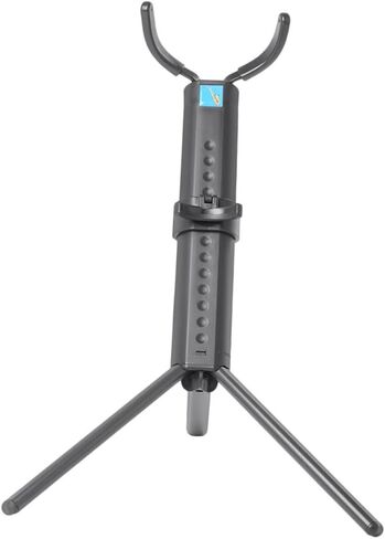 Portable Foldable Tenor Saxophone Stand Rack Black with Blue Case, Practical Saxophone Accessory Holder for Storage and Display in Saudi Arabia