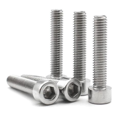 M2.5 M3 3/4/5/6/8-40 مم بدون مخرش 304 A2-70 مقبس سداسي من الفولاذ المقاوم للصدأ غطاء رأس برغي مسمار 50 قطعة (4 مم، M3 (50 قطعة)) in Kuwait
