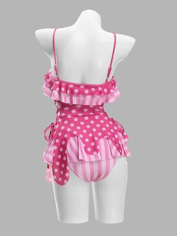haikyuu Women Strawberry Swimsuit Kawaii One Piece Swimsuit Cute Bathing Suit Lace Up Swimwear Beach Swim Pool in Saudi Arabia