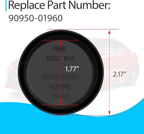 2.17" Rubber Floor Plug Drain Shell Hole Plug 90950-01960 Compatible with Toyota Highlander Tundra Venza Tacoma, 2 Pcs in Saudi Arabia