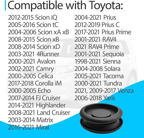2.17" Rubber Floor Plug Drain Shell Hole Plug 90950-01960 Compatible with Toyota Highlander Tundra Venza Tacoma, 2 Pcs in Saudi Arabia