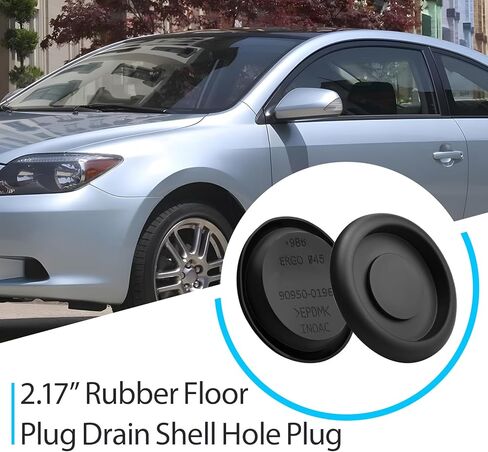 2.17" Rubber Floor Plug Drain Shell Hole Plug 90950-01960 Compatible with Toyota Highlander Tundra Venza Tacoma, 2 Pcs in Saudi Arabia