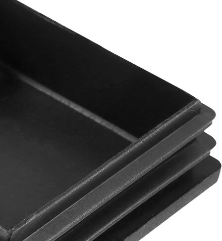 HOZEON 100 حزمة 2 × 2 بوصة مربعة من البلاستيك الأسود، قبعات نهاية أنابيب مربعة سميكة متينة، انزلاق الأثاث، أرجل الطاولة، أرجل الكرسي، نهاية أنبوب أنبوب السياج in Kuwait