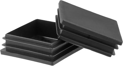 HOZEON 100 حزمة 2 × 2 بوصة مربعة من البلاستيك الأسود، قبعات نهاية أنابيب مربعة سميكة متينة، انزلاق الأثاث، أرجل الطاولة، أرجل الكرسي، نهاية أنبوب أنبوب السياج in Kuwait