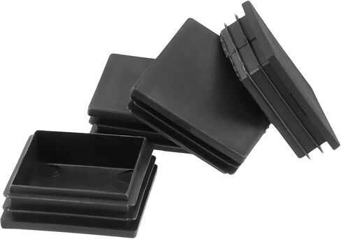 HOZEON 100 حزمة 2 × 2 بوصة مربعة من البلاستيك الأسود، قبعات نهاية أنابيب مربعة سميكة متينة، انزلاق الأثاث، أرجل الطاولة، أرجل الكرسي، نهاية أنبوب أنبوب السياج in Kuwait