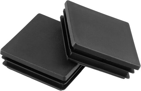 HOZEON 100 حزمة 2 × 2 بوصة مربعة من البلاستيك الأسود، قبعات نهاية أنابيب مربعة سميكة متينة، انزلاق الأثاث، أرجل الطاولة، أرجل الكرسي، نهاية أنبوب أنبوب السياج in Kuwait