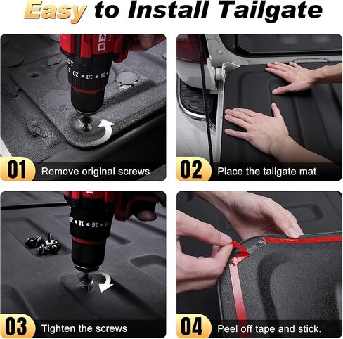 Maverick Truck Bed حصيرة وبطانة خلفية متوافقة مع 2022 2023 2024 2025 Ford Maverick - حصيرة شحن ملائمة مخصصة لفورد مافريك 2024 2025 XL XLT و Maverick Hybrid All Weather Trunk Mat in Kuwait
