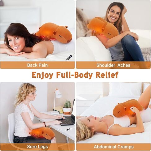 Electric Heating Pad for Cramps & Menstrual Pain Relief,14''Capybara Stuffed Animal Plush Heating Pad,USB Powered Portable Heated Stuffed Animals for Neck/Back/Shoulder,Gift for Women Girls Teens in Saudi Arabia
