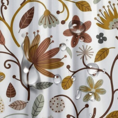 فطر الكرمة يطبع ستارة دش مضحكة مع السنانير، ستارة دش فاخرة مقاومة للماء للصيف، ستائر ممتعة للعطلات من القماش قابلة للغسل لحوض الاستحمام ديكور بسيط 48 × 72 بوصة in Kuwait