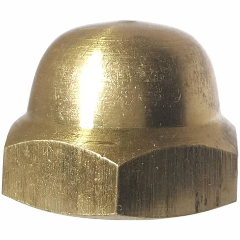 8-32 Hex Cap Nuts, Solid Brass, Grade 360, Commercial, Plain Finish, Quantity 50 in Saudi Arabia