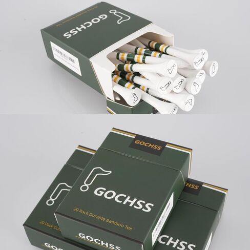 تي شيرتات جولف 200 قطعة 83 مم (3.25 بوصة) أبيض اللون من الخيزران الفاخر حزمة تي شيرتات لسائقي الجولف. in Kuwait