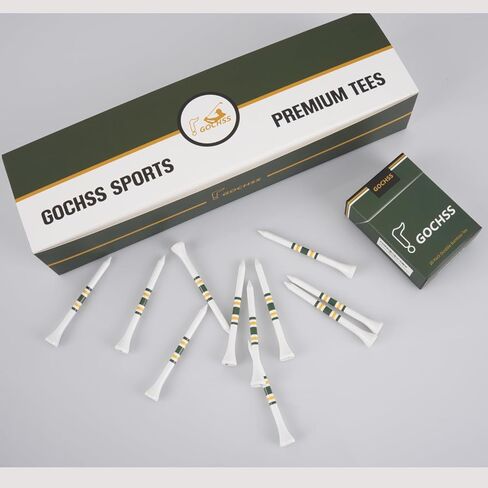 تي شيرتات جولف 200 قطعة 83 مم (3.25 بوصة) أبيض اللون من الخيزران الفاخر حزمة تي شيرتات لسائقي الجولف. in Kuwait