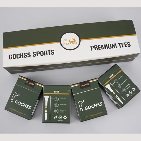 تي شيرتات جولف 200 قطعة 83 مم (3.25 بوصة) أبيض اللون من الخيزران الفاخر حزمة تي شيرتات لسائقي الجولف. in Kuwait