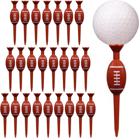 Plastic Golf Tees, Pack of 25, for Height Consistency, Excellent Durability and Stability Tees, Golf Gift for Men Women and Children, Golf Accessories in Saudi Arabia