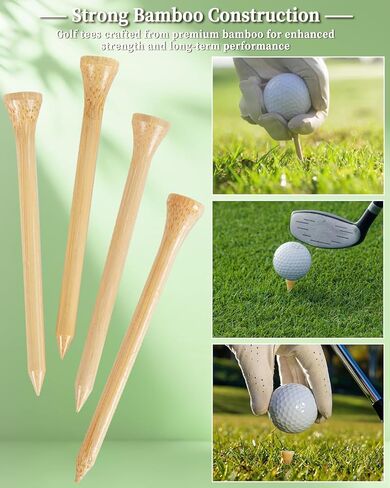 ATPEAM Bamboo Golf Tees 3-1/4'' Golf Tees More Stable Reduce Side Spin and Friction (1000 pcs) in Saudi Arabia