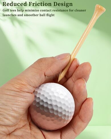 ATPEAM Bamboo Golf Tees 3-1/4'' Golf Tees More Stable Reduce Side Spin and Friction (1000 pcs) in Saudi Arabia