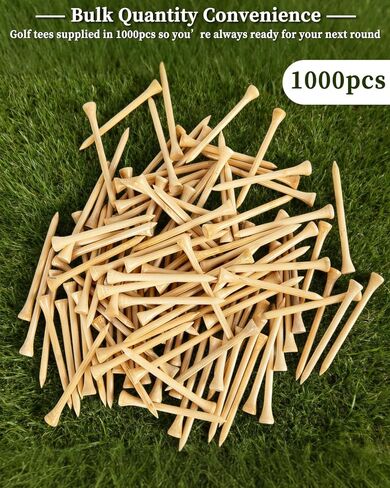 ATPEAM Bamboo Golf Tees 3-1/4'' Golf Tees More Stable Reduce Side Spin and Friction (1000 pcs) in Saudi Arabia
