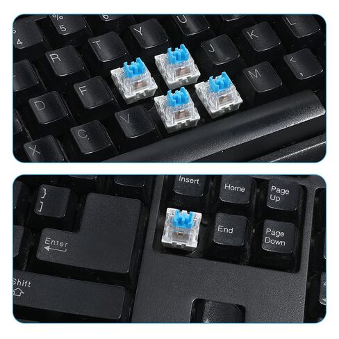 Mechanical Keyboard Switches, 10 Pcs 3 PIN Blue Keyboard Clickers for 3D Prints Replacement Dustproof Keyboard Switch for Most Gaming Keyboards in Saudi Arabia