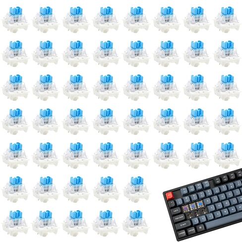 أداة النقر على لوحة المفاتيح، 50 قطعة من المفاتيح الزرقاء، أدوات النقر للمطبوعات ثلاثية الأبعاد، استبدال 3 دبابيس لوحة المفاتيح، مفاتيح لوحة المفاتيح Clicky للوحة مفاتيح الألعاب الميكانيكية LED in Kuwait