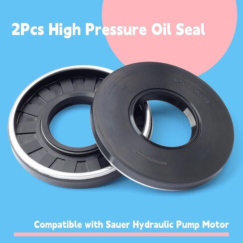 2Pcs UP0450E High Pressure Oil Seal Compatible with Sauer Hydraulic Pump Motor MF035 MPV046 with Spring Metal Skeleton Lip Seal Replacement Parts for Rotary Shaft Sealing in Saudi Arabia