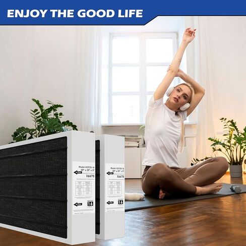 فلتر هواء X6675 Merv 16 20x25x5 فلتر هواء فعال متوافق مع نظام Lennox X6675 وLennox HCC20-28 للفرن HVAC، رقم الجزء HCF20-16، عبوتان in Kuwait