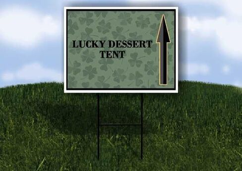 خيمة الحلوى المحظوظة لعيد القديس باتريك، البرسيم الأيرلندي الداكن، سهام على شكل حرف A، جانب واحد، مقاس 23 × 23 بوصة. in Kuwait