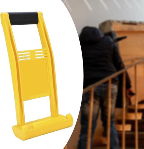 أداة رفع حامل الألواح الخشبية من الخشب الرقائقي، أداة رفع مقاومة للاهتراء، مقبض يدوي للوحة القابض للجدار الجاف من الخشب الرقائقي باللون الأصفر in Kuwait