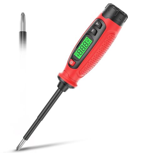 KAIWEETS 2-in-1 Voltage Tester Screwdriver, 3–500V AC Contact Voltage Measurement & Non-Contact Detector Pen, Phillips Head, LCD Display, Live Wire Finder, Continuity Test for Outlet & Circuit, KTS01 in Kuwait