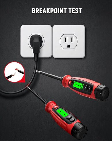 KAIWEETS 2-in-1 Voltage Tester Screwdriver, 3–500V AC Contact Voltage Measurement & Non-Contact Detector Pen, Phillips Head, LCD Display, Live Wire Finder, Continuity Test for Outlet & Circuit, KTS01 in Kuwait