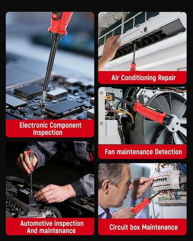 KAIWEETS 2-in-1 Voltage Tester Screwdriver, 3–500V AC Contact Voltage Measurement & Non-Contact Detector Pen, Phillips Head, LCD Display, Live Wire Finder, Continuity Test for Outlet & Circuit, KTS01 in Kuwait