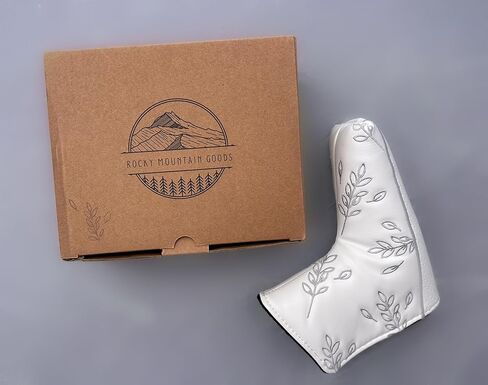 Golf Club Putter Head Cover, Leather Waterproof Magnetic Closure Golf and Blade Mallet Putter Covers Fits All Brands Including Fairway Wood Odyssey Taylormade in Saudi Arabia