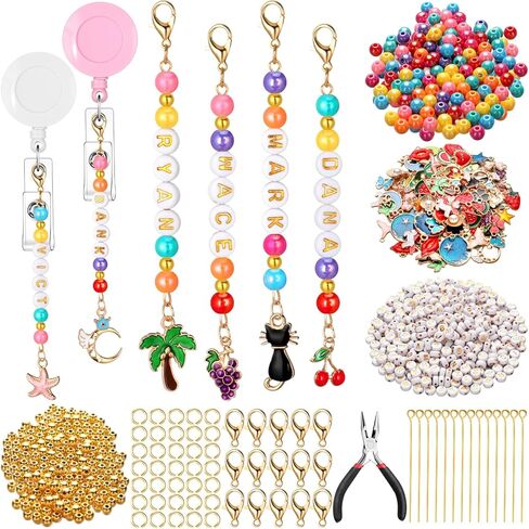 Suncalla 653 PCS DIY Nurse -keychain Making Kit Clip ممرضة ممرضة على سحر شارة بكرة الشارة للمساعد الطبي الطبيب إكسسوارات عمل زميل في العمل in Saudi Arabia