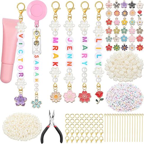 Suncalla 653 PCS DIY Nurse -keychain Making Kit Clip ممرضة ممرضة على سحر شارة بكرة الشارة للمساعد الطبي الطبيب إكسسوارات عمل زميل في العمل in Kuwait