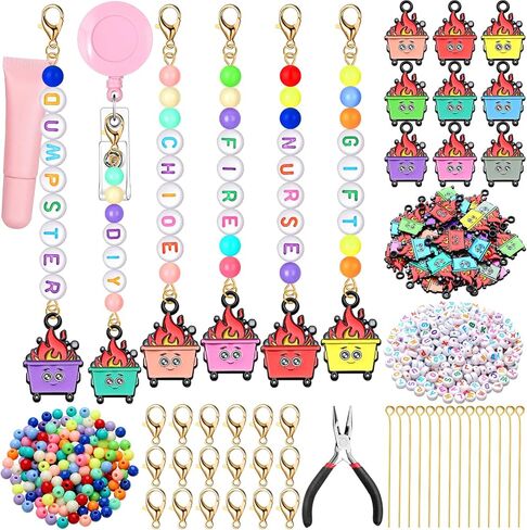 Suncalla 653 PCS DIY Nurse -keychain Making Kit Clip ممرضة ممرضة على سحر شارة بكرة الشارة للمساعد الطبي الطبيب إكسسوارات عمل زميل في العمل in Kuwait