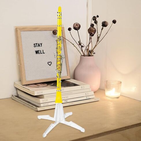 Luxshiny Detachable Clarinet Stand Portable Four-legged Clarinet Holder Flute Bracket Instrument Accessory for Woodwind Wind Musical Instruments in Kuwait