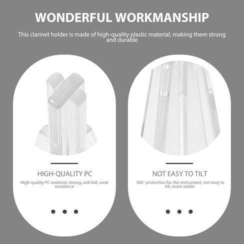 Luxshiny Detachable Clarinet Stand Portable Four-legged Clarinet Holder Flute Bracket Instrument Accessory for Woodwind Wind Musical Instruments in Kuwait